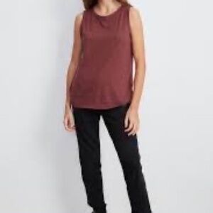 Harlowe & Graham Blouse Top Womens Red Geometrical Pattern Sleeveless Size Med